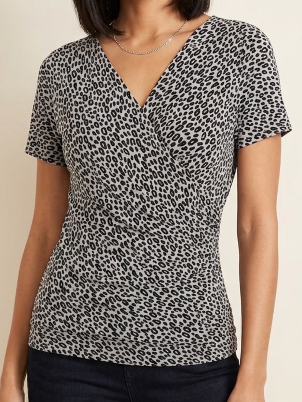 MaxMara Animal Print Ruched Top